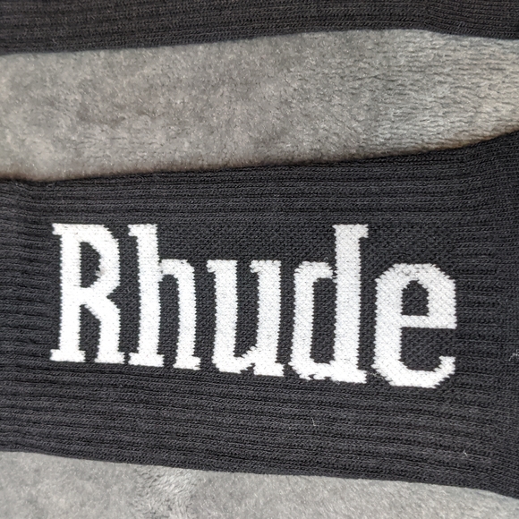 RHUDE black and white casual tube socks - Picture 4 of 10